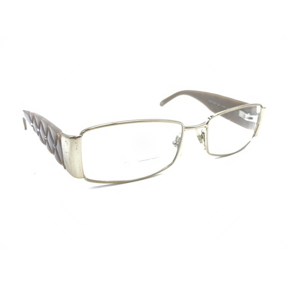 Versace MOD. 1153-B 1221 Gold Beige Rectangle Eyeglasses Frames 51-16 135 Italy - Picture 1 of 12